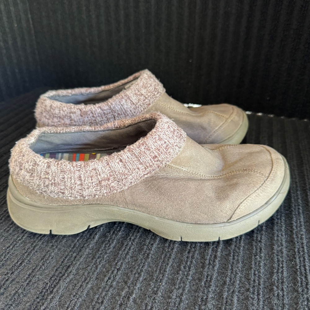 Dansko Womens Pro XP Gray Suede Clog Mules Knit Collar Slip Resistant Size 39 - Picture 2 of 7